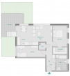 Mitten in Renningen: 3 Zimmer mit großer West-Terrasse - Grundriss Wohnung 3