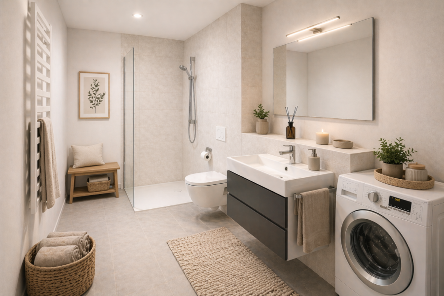 Perfekte Kapitalanlage im Betreuten Wohnen - Whg 5 - Bad (8577)