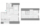 Perfekte Wohnung: 4 Zimmer über 2 Ebenen mit Kaminanschluss - Wohnung 8 mit Kamin - Haus 1