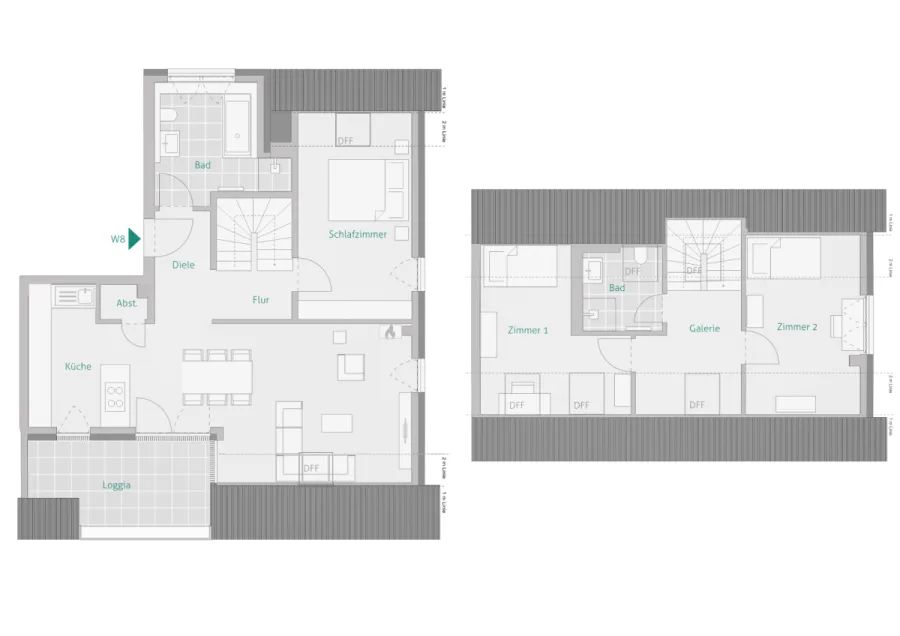 Stilvolles Zuhause für Familien & Paare mit hohen Ansprüchen: 4 Zimmer mitten in Herrenberg - Wohnung 8 mit Kamin - Haus 1 (14519)