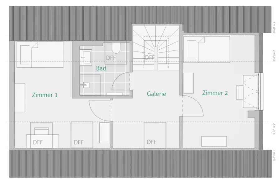 Stilvolles Zuhause für Familien & Paare mit hohen Ansprüchen: 4 Zimmer mitten in Herrenberg - Wohnung 8 - Haus 1 - 2. DG (14521)