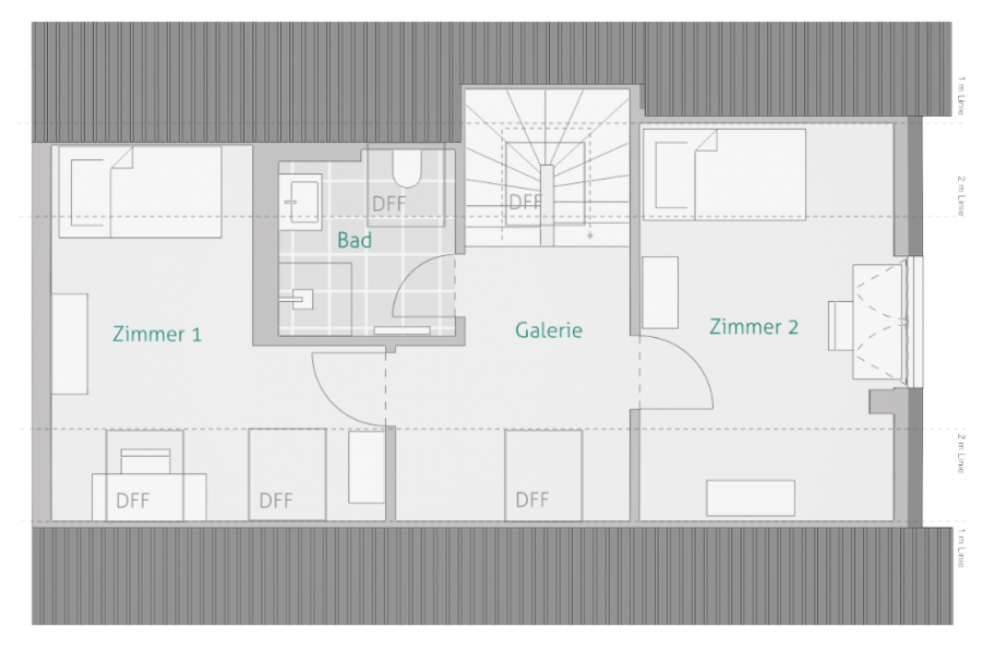 Stilvolles Zuhause für Familien & Paare mit hohen Ansprüchen: 4 Zimmer mitten in Herrenberg - Wohnung 8 - Haus 1 - 2. DG (7239)