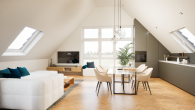 Perfekte Wohnung: 4 Zimmer über 2 Ebenen mit Kaminanschluss - Wohn/Esszimmer - Whg. 13