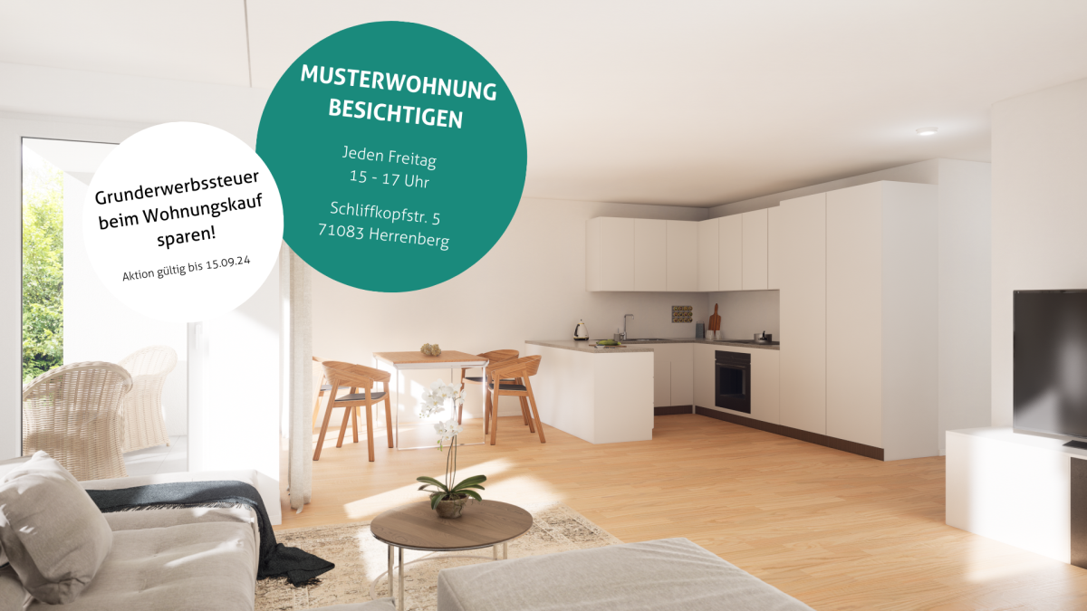 Betreutes Wohnen: Schöne 3-Zimmerwohnung mit Westbalkon, 71083 Herrenberg, Etagenwohnung