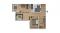 Betreutes Wohnen: Schöne 3-Zimmerwohnung mit Westbalkon - Wohnung 5 - Haus 1
