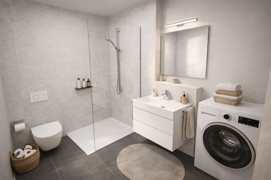 Kapitalanlage: Betreute 2-Zi-Wohnung + EBK - Whg 3 - Bad (5565)